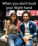 When You Dont Trust Your Hand Meme