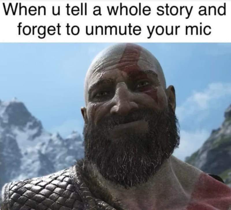 When You Tell A Whole Story And Forget To Unmute The Mic 1 Unmute meme
