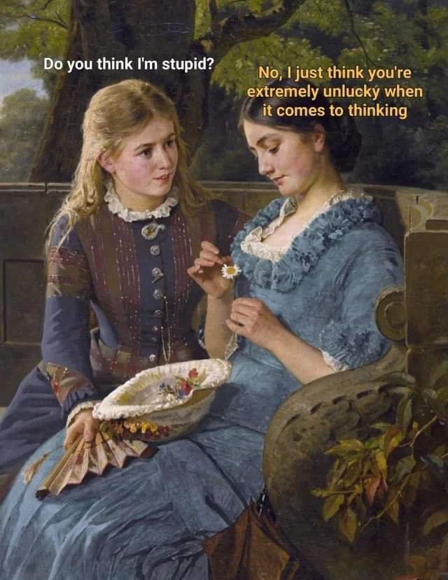 30 Art Memes That Combines Art & Humor In The Best Way Possible 4 Do you think Im stupid - art memes