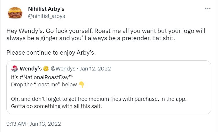 22 Tweets by Nihilist Arby's That Will Make You Wonder If Life Has Any Meaning 7 Hey wendys - tweets by nihilist arby's