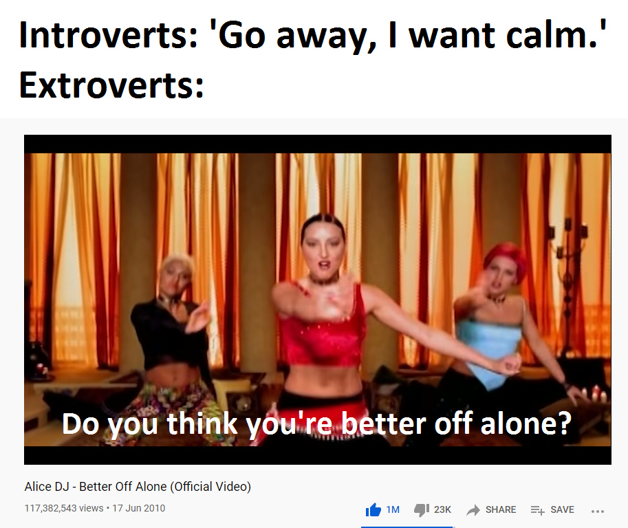 20 Memes That Show What Happens When An Extrovert Meets An Introvert 8 I want calm - Extrovert Meets An Introvert