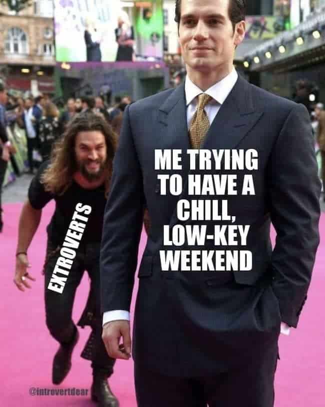 20 Memes That Show What Happens When An Extrovert Meets An Introvert 10 Me trying to have a low key chill - Extrovert Meets An Introvert