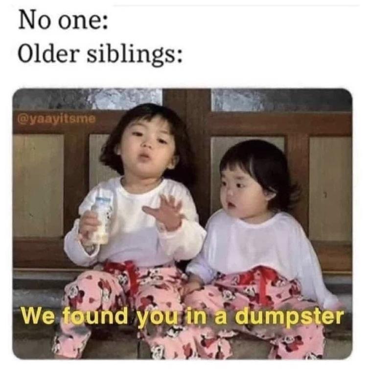 25 Aimless Memes To Scroll Through When Your Bosses Are Not Looking 9 Older siblings be like...