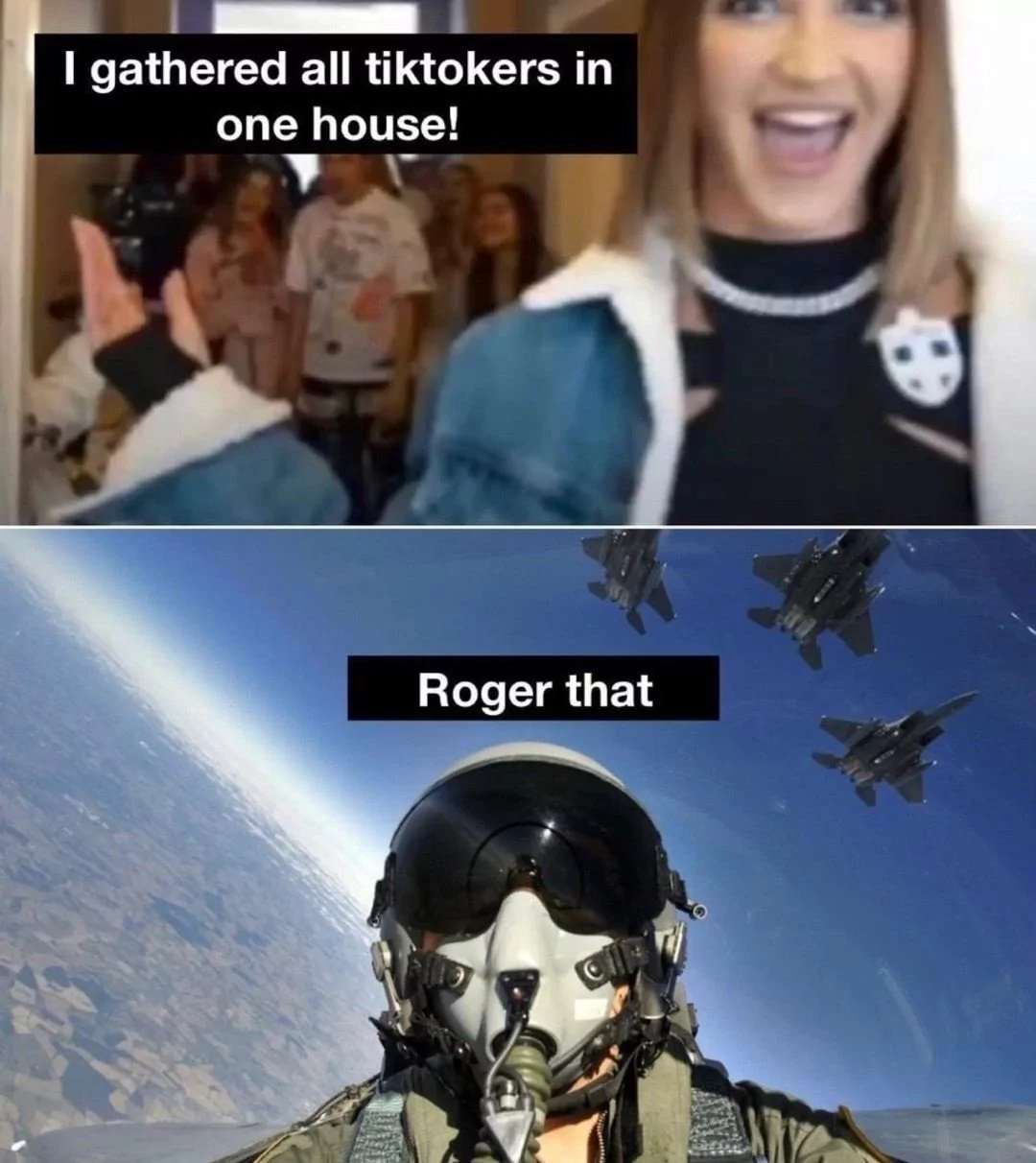 Tiktokers in one room meme