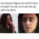 Washing hair meme