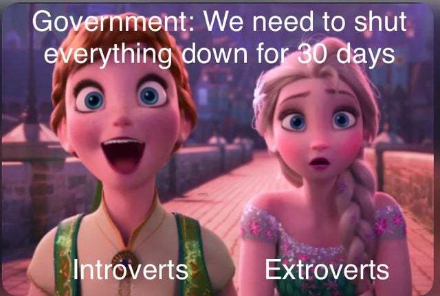 20 Memes That Show What Happens When An Extrovert Meets An Introvert 14 We need to shut everything down - Extrovert Meets An Introvert