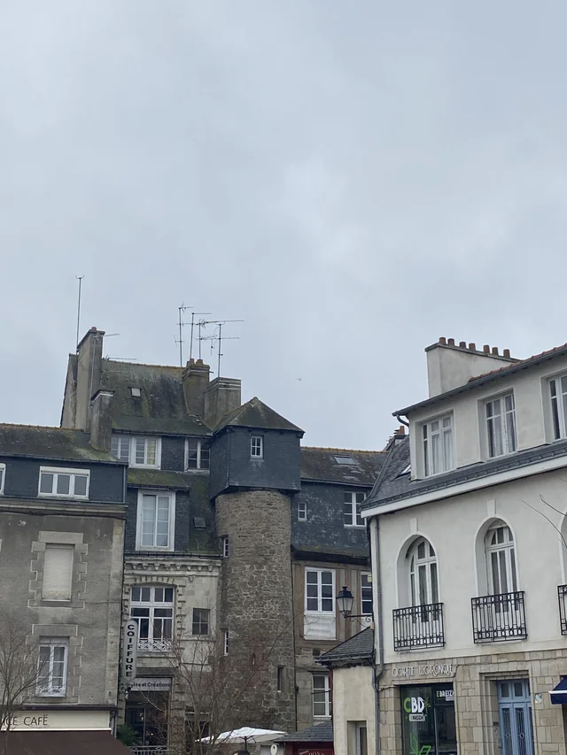 A square house on top of a tower