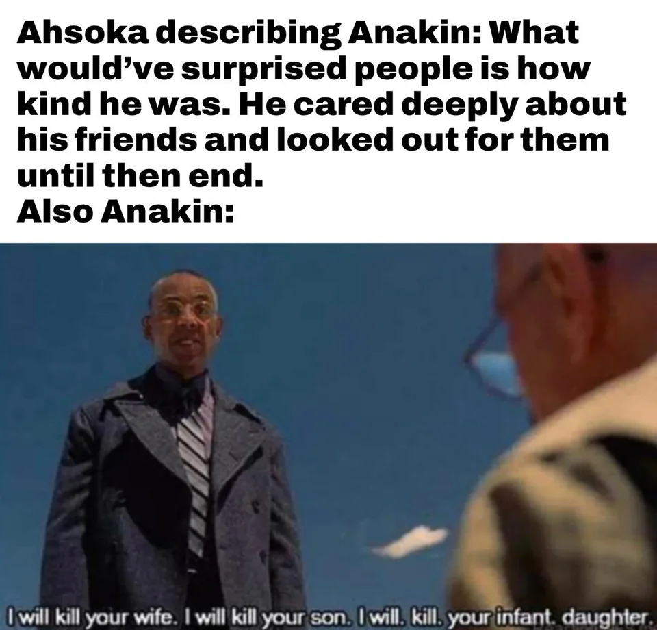 Ashoka describing anakin - May the Fourth be with you