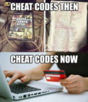 cheat codes meme