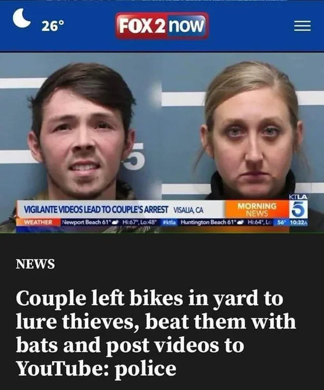 Couple left bikes in yards