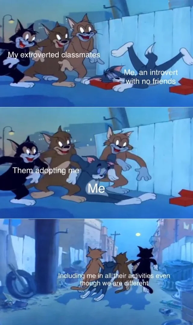 Extrovert & Introverts Bond Be Like… 1 Introverts and extroverts meme