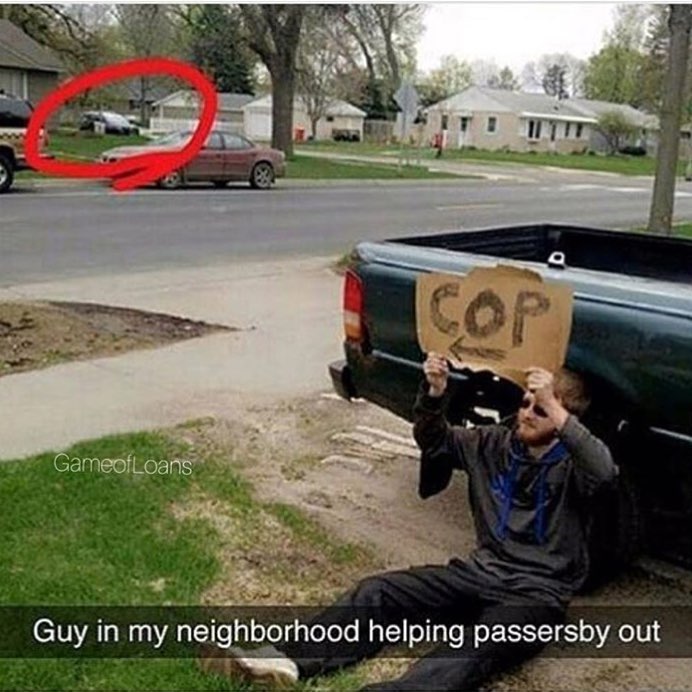 Helping passersby