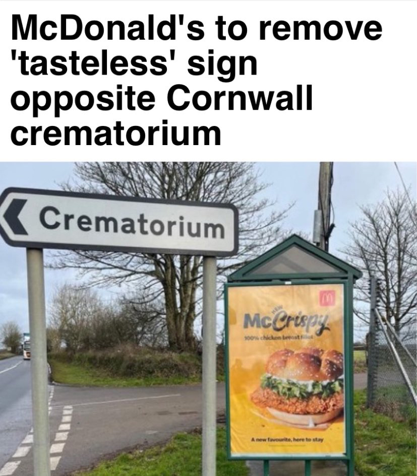 20 Memes That Will Make You Snort with Laughter 8 McDonalds to remove tasteless sign