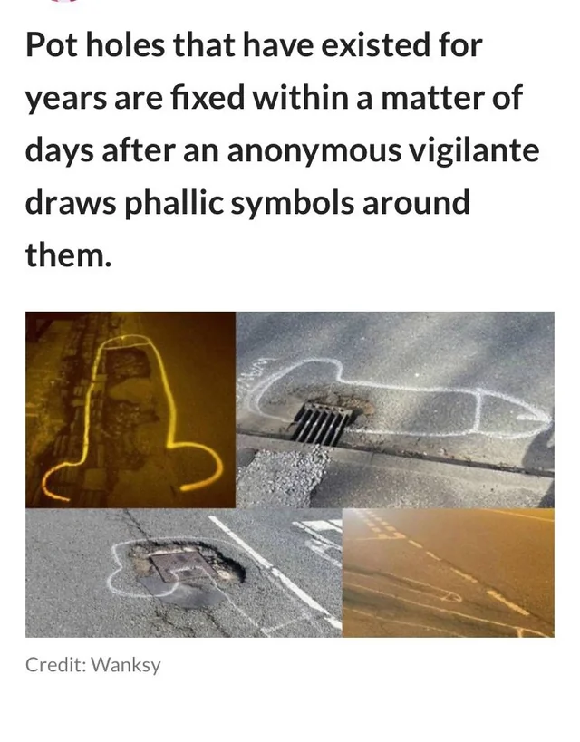 Potholes that have existeed