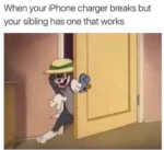 iphone charger breaks meme