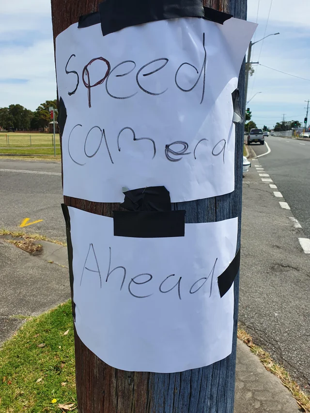 Speed camera ahead