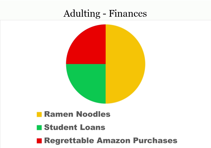 25 Funny Pie Charts About Adulting That Are Absolutely True 14 The Pie Chart of My Finances