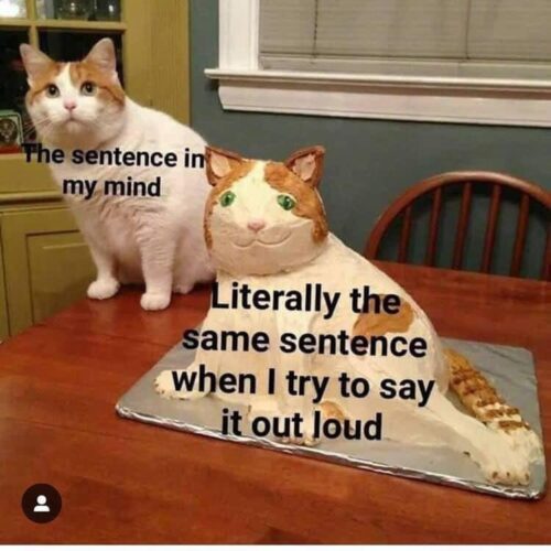 The sentence in my mind