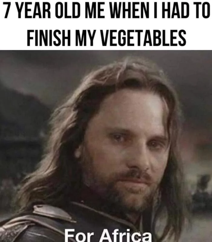 7 Year Old Me When I Had To Finish My Vegetables 1 Vegetable memes