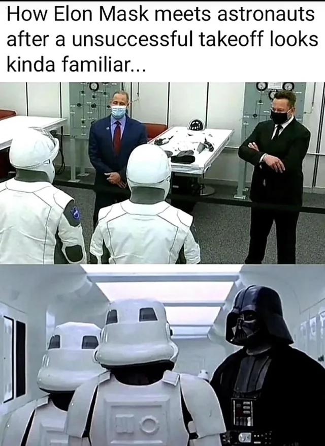 elon musk meets astronauts