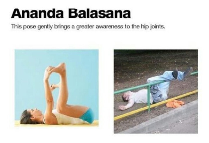 22 Yoga vs Vodka Memes That Prove Flexibility Isn't Just For Yogis! 1 Ananda Balasana - Yoga vs Vodka Memes