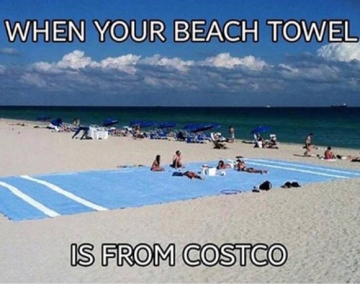 35 Summer Memes That Will Make You Sweat… With Laughter! 1 Beach towel from costco - summer memes
