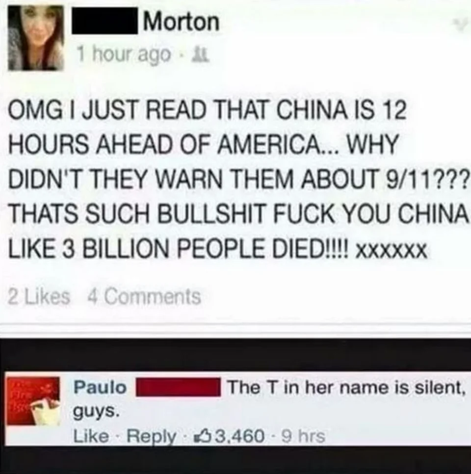 50 People Who Completely Missed The Joke 10 China is 12 hours ahead