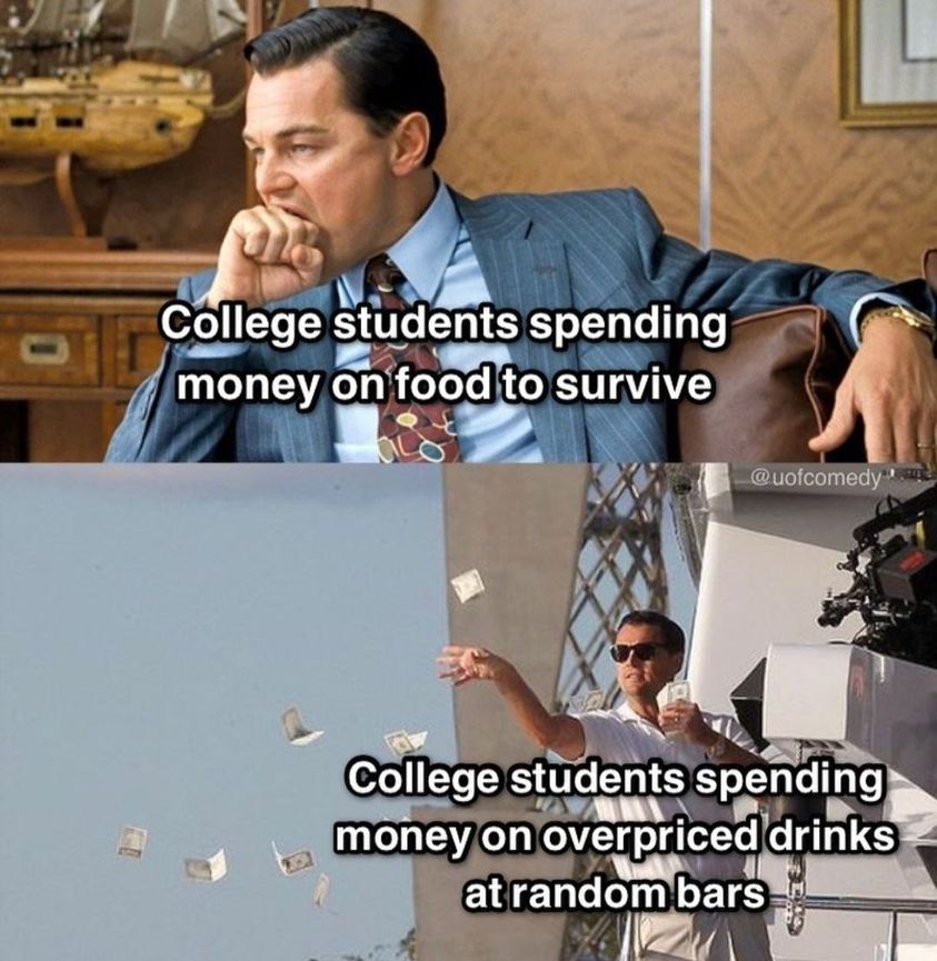 55 Relatable Memes That Perfectly Capture The Coffee-Addicted Student Life 4 College students spending money food