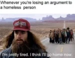 Homeless person meme
