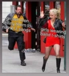 Girls Wearing Band T-Shirts