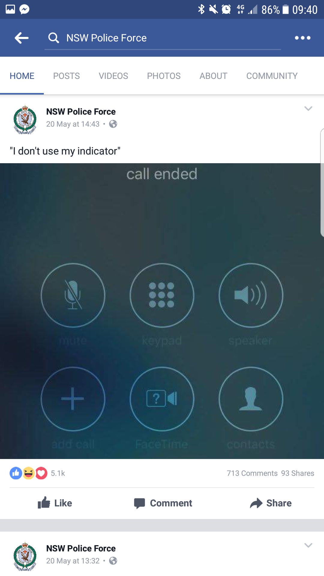20 Hilarious NSW Police Posts: When Law Enforcement Meets Stand-Up Comedy 5 I dont use my indicator - NSW Police
