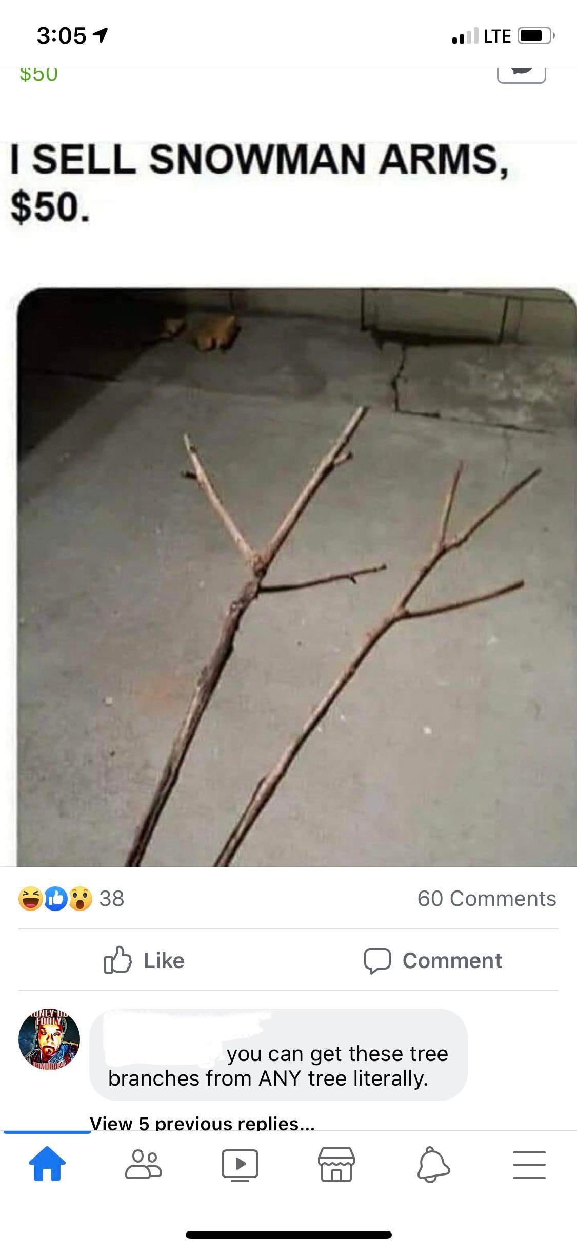 50 People Who Completely Missed The Joke 22 I sell snowman arms