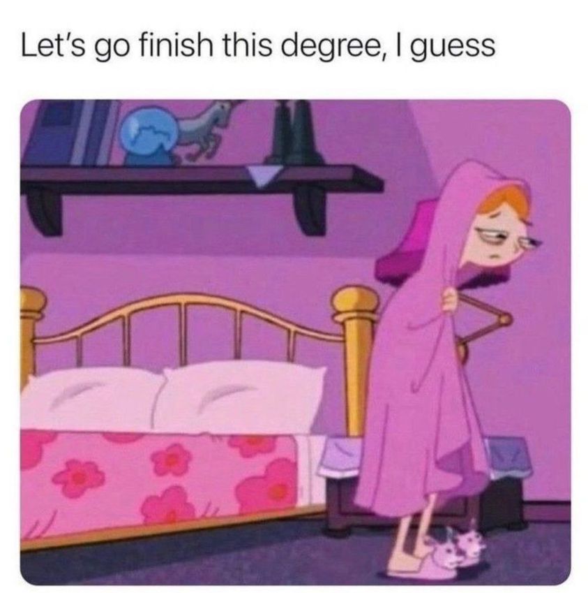 55 Relatable Memes That Perfectly Capture The Coffee-Addicted Student Life 20 Lets go finish this degree