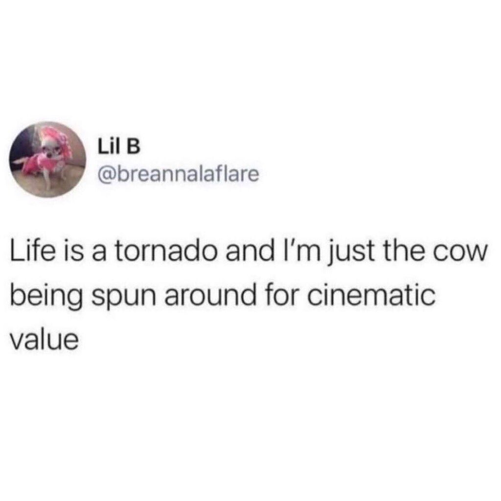 25 Funny Relatable Memes From The Sarcasm Only Instagram Page 11 Life is like a tornado - funny relatable memes