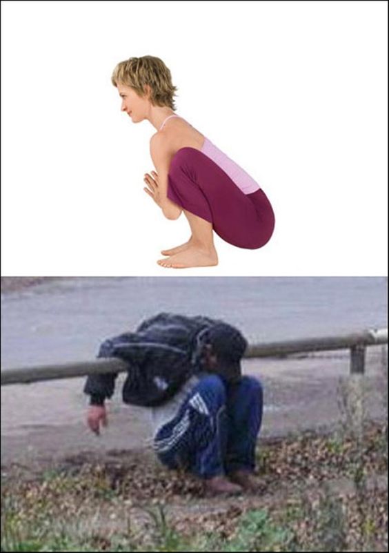 22 Yoga vs Vodka Memes That Prove Flexibility Isn't Just For Yogis! 15 Relaxing on fence - Yoga vs Vodka Memes