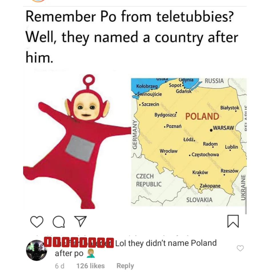 50 People Who Completely Missed The Joke 36 Remember PO from telletubbies