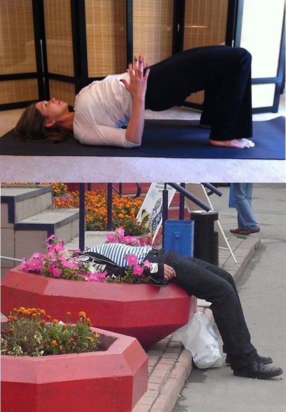22 Yoga vs Vodka Memes That Prove Flexibility Isn't Just For Yogis! 18 Sleeping in flowers - Yoga vs Vodka Memes