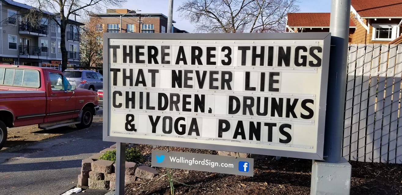 55 Iconic Seattle Gas Station's Signboard With Witty Messages & Funny Slogans 40 Three things that never lie - Seattle Gas Station Signboards