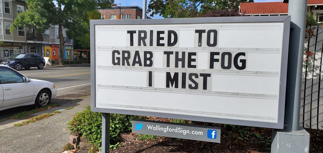 55 Iconic Seattle Gas Station's Signboard With Witty Messages & Funny Slogans 42 Tried to grab the frog - Seattle Gas Station Signboards