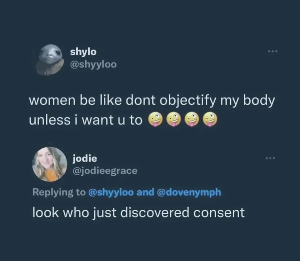 24 Times Sexist Trolls Were Destroyed In Just A Few Words 18 Women be like dont objectify my body - Sexist Trolls
