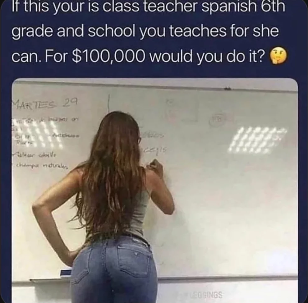 Would You Do It? 1 Spanish teacher meme