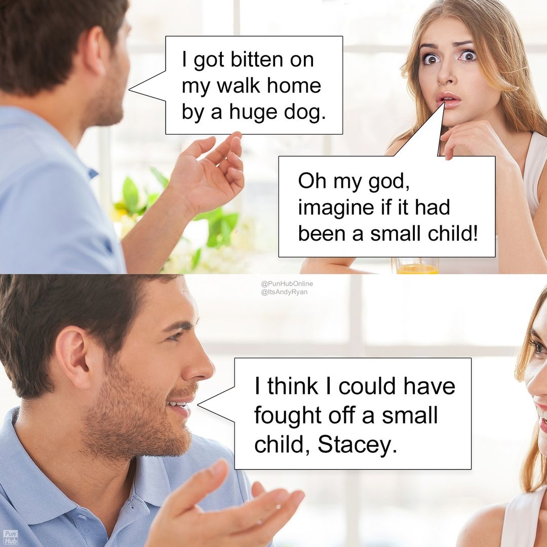45 Knee-Slapping Puns From Punhub That Are Funny & Silly 14 got bitten - puns