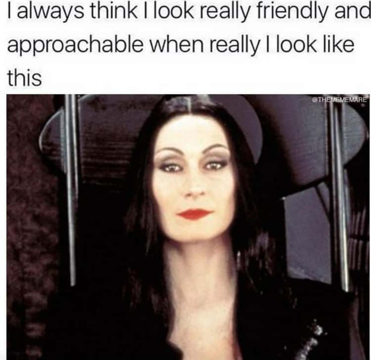 25 Goth Memes That'll Put You Under a Laughter Spell 11 I always think I look friendly - Goth Memes