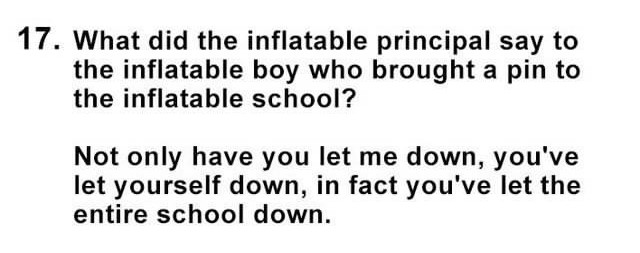 Oh Lord, Here They Come: 25 Dumb Jokes That Will Have You Shaking Your Head 17 Inflatable principle say