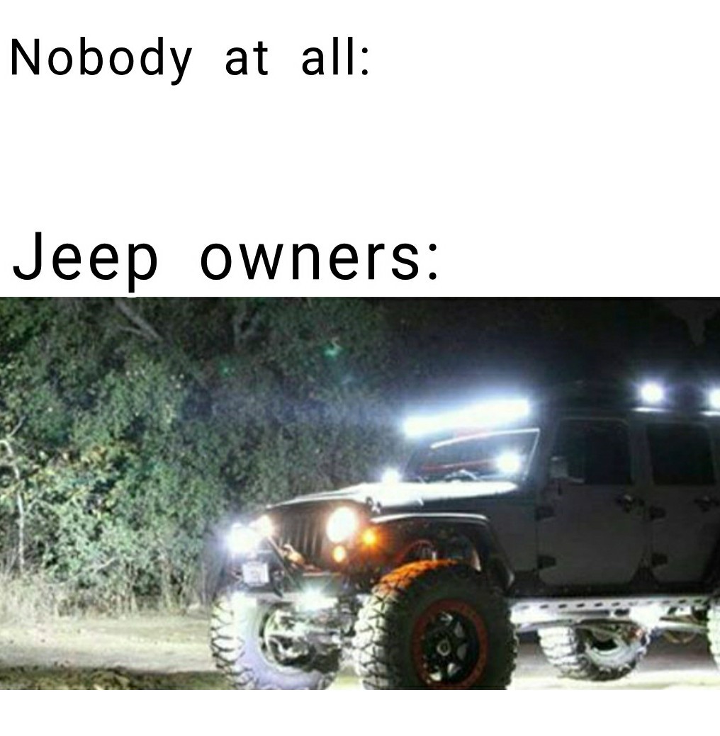 Off-Road Humor: 30 Jeep Memes That Will Have You Tumbling with Laughter 15 Nobody at all - Jeep Memes