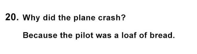 Oh Lord, Here They Come: 25 Dumb Jokes That Will Have You Shaking Your Head 21 Why did plane crash