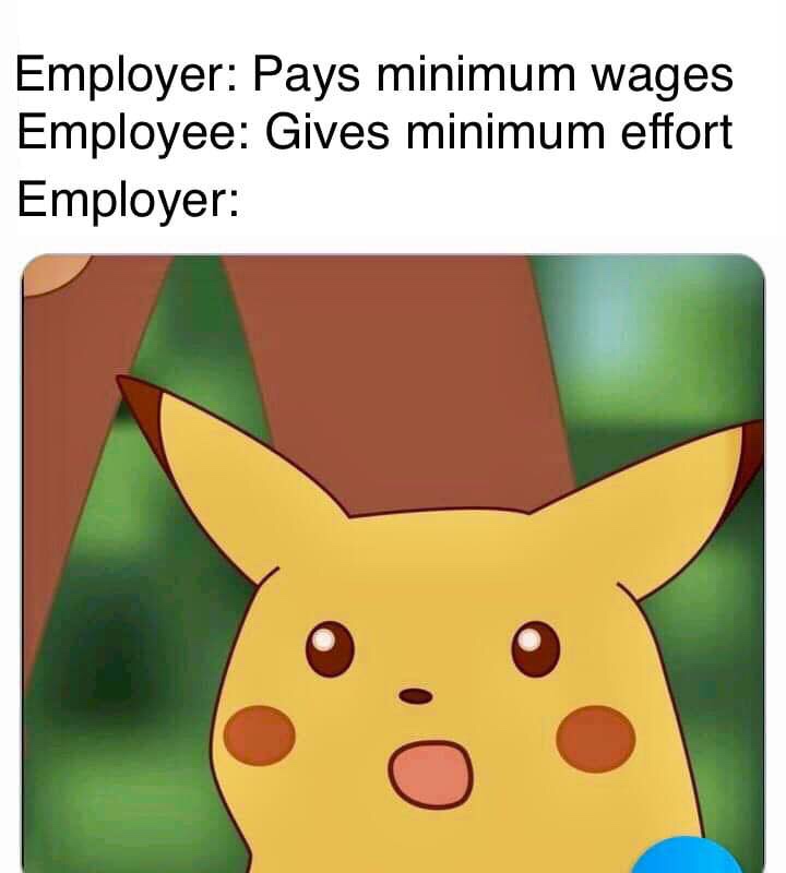 25 Totally Relatable Hilarious Funny Work Memes 5 pays minimum wages - Hilarious Funny Work Memes