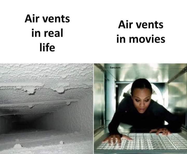 Air Vents in Real vs Air Vents in Movies - Funny