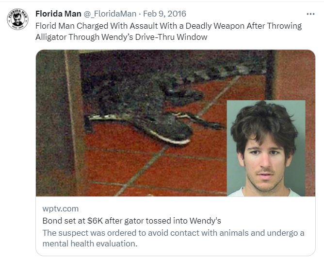30 Florida Man Escapades That Seemed Too Crazy to Be True 2 Assault with deadly weapon - Florida Man