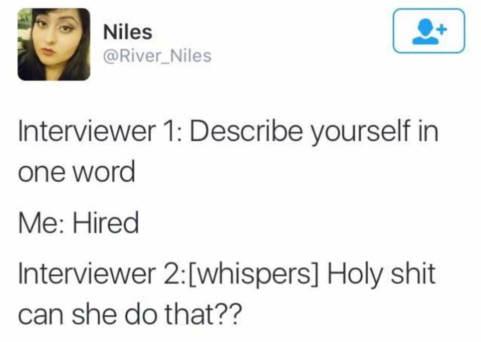 Describe yourself in one word - Fantastic Memes